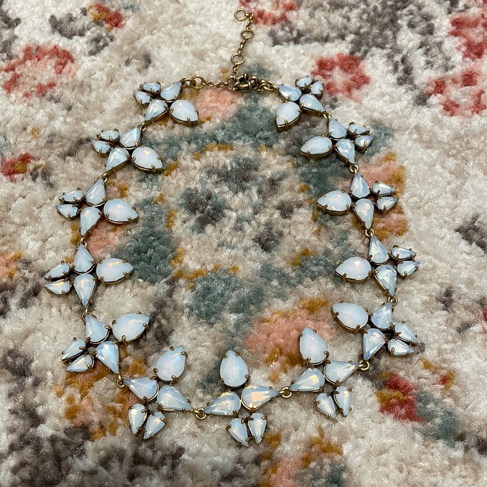 JCrew Iridescent blue necklace!